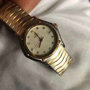 Ebel classic wave diamond dial watch